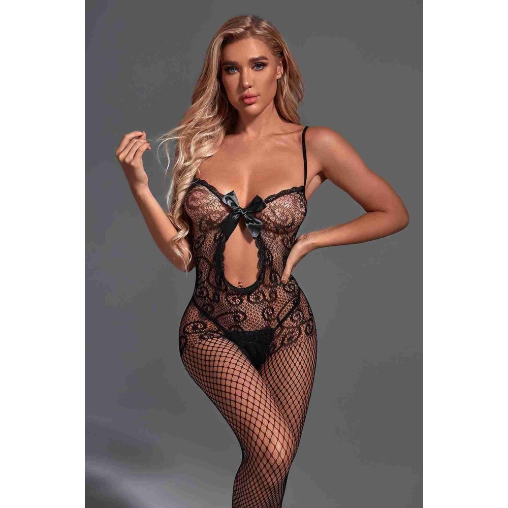 Merry See Sexy γυναικεία ολόσωμη φόρμα από δαντέλα με άνοιγμα κάτω από το στήθος μαύρο Merry See Sexy γυναικεία ολόσωμη φόρμα από δαντέλα με άνοιγμα κάτω από το στήθος μαύρο